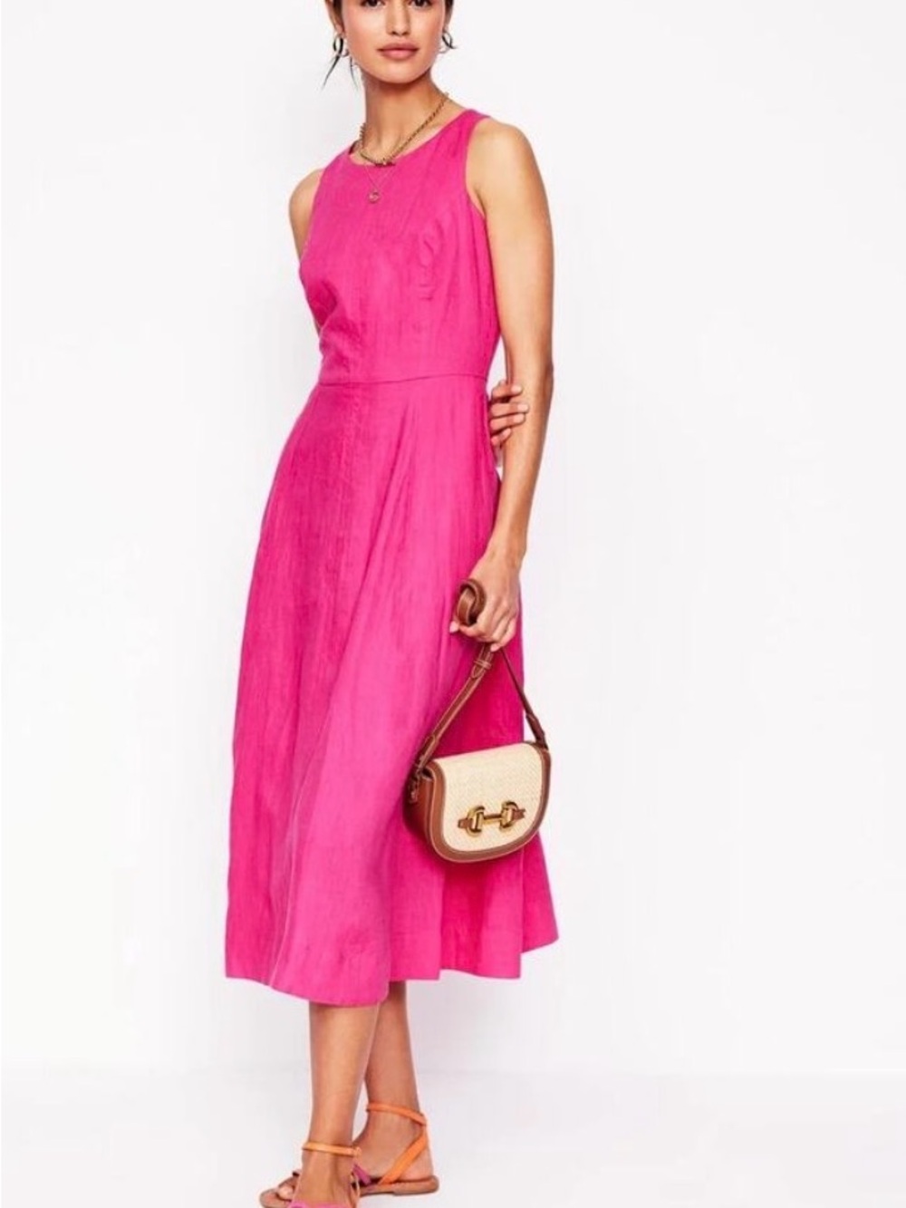 Boden Linen Midi Dress